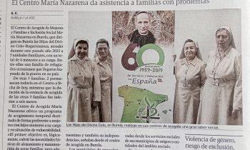 AMPLIA COBERTURA EN PRENSA DE LOS DATOS ANUALES DEL CENTRO MARÍA NAZARENA